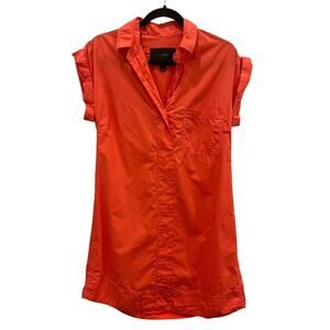 J. Crew Red Short Sleeve Shirtdress Size Small